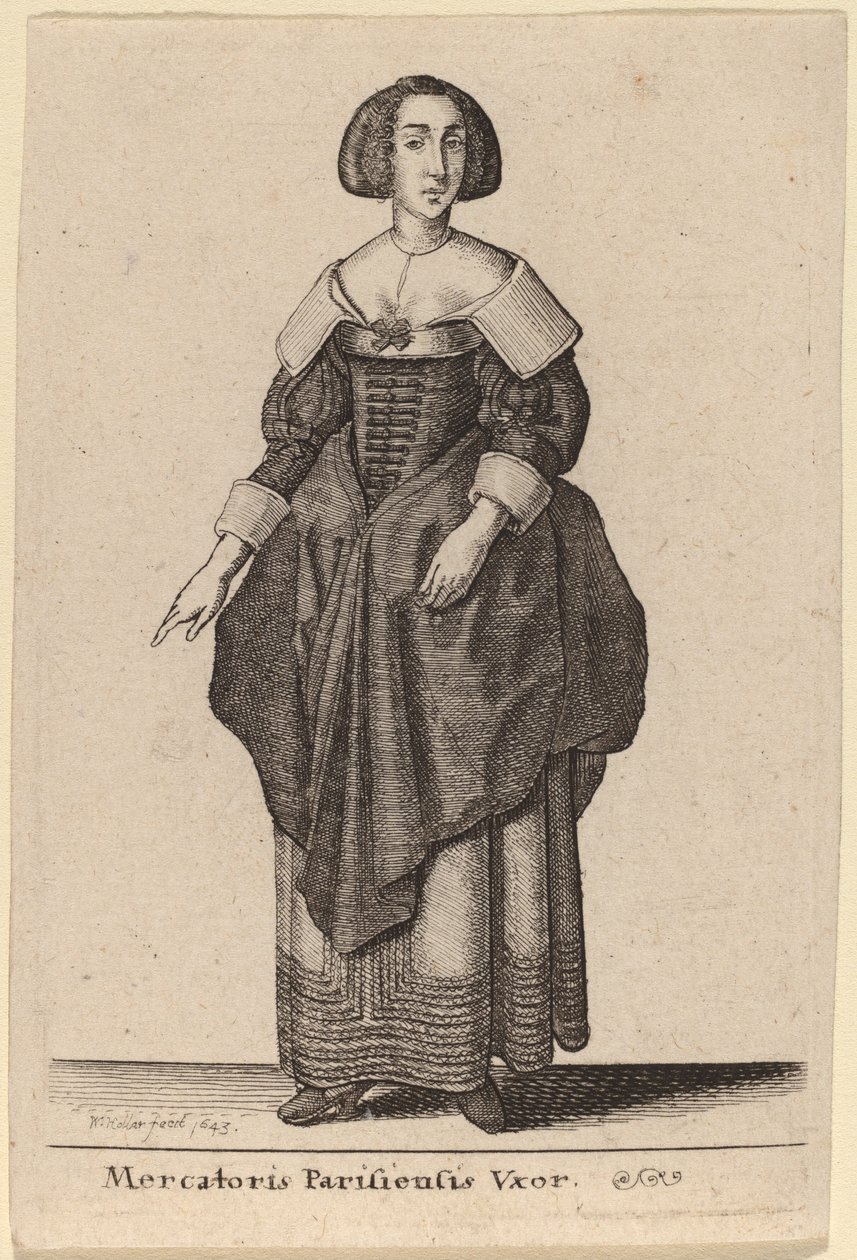 Mercatoris Parisiensis Ehefrau von Wenceslaus Hollar