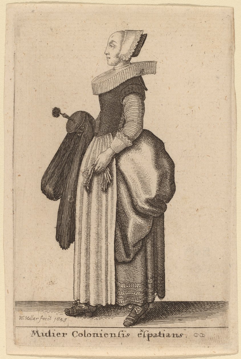 Mulier Coloniensis Exspatians von Wenceslaus Hollar