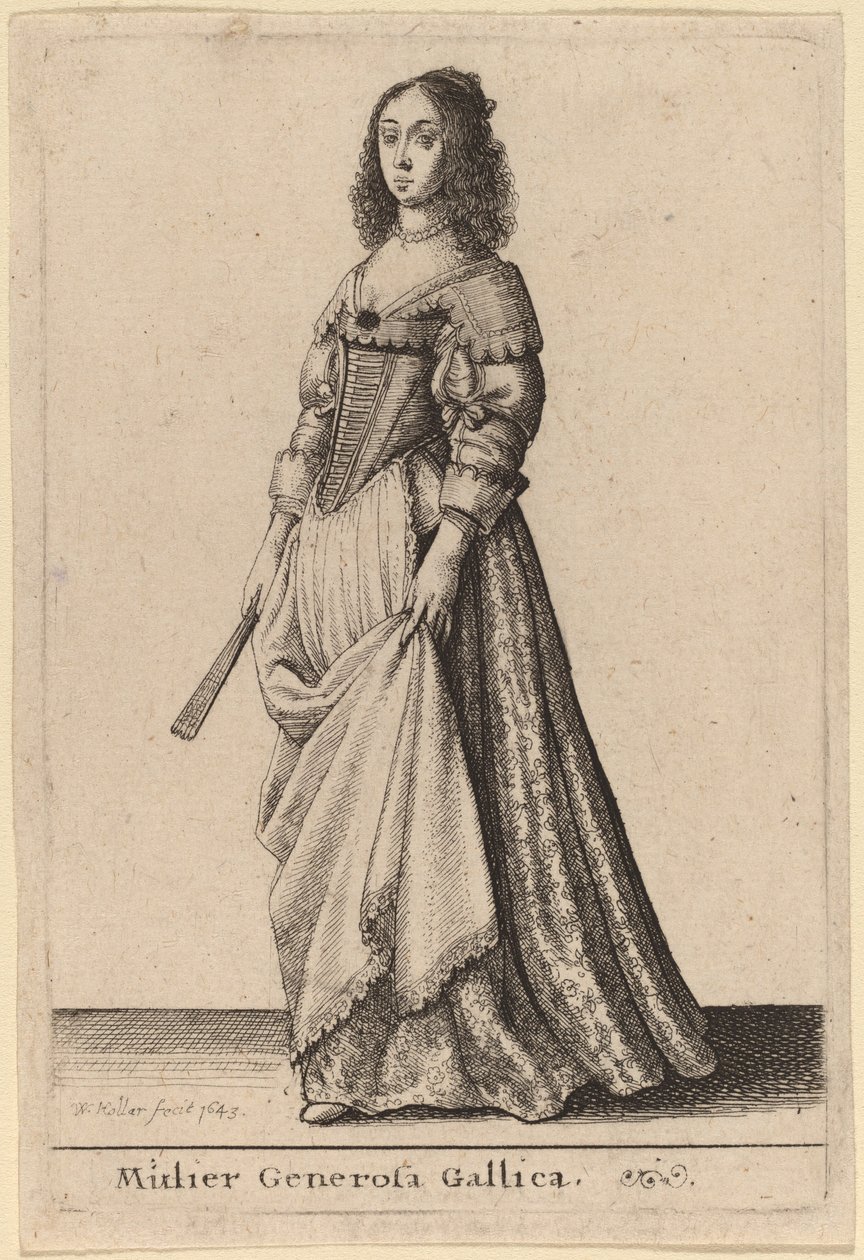 Edle französische Frau von Wenceslaus Hollar