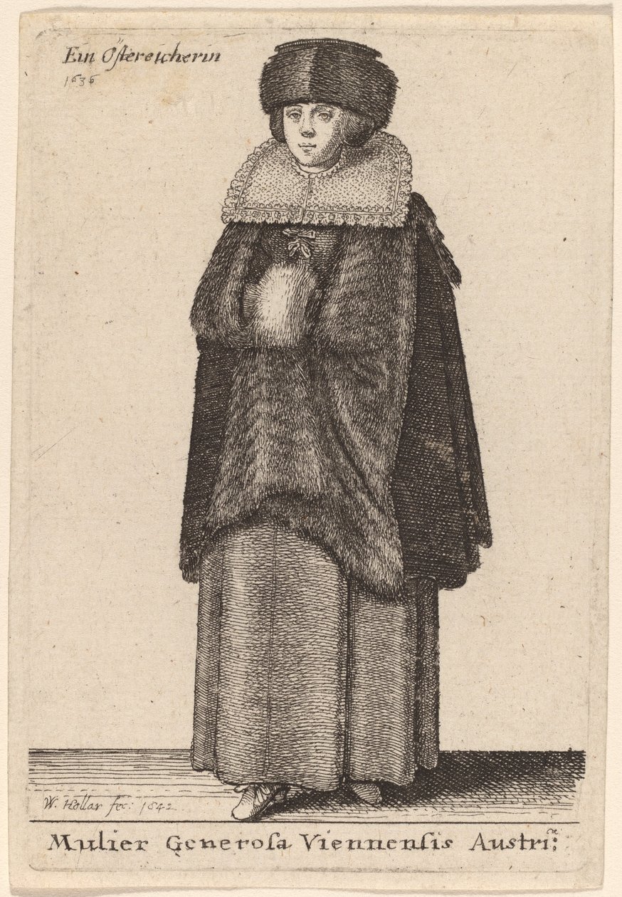 Mulier Generosa Viennensis Austri von Wenceslaus Hollar