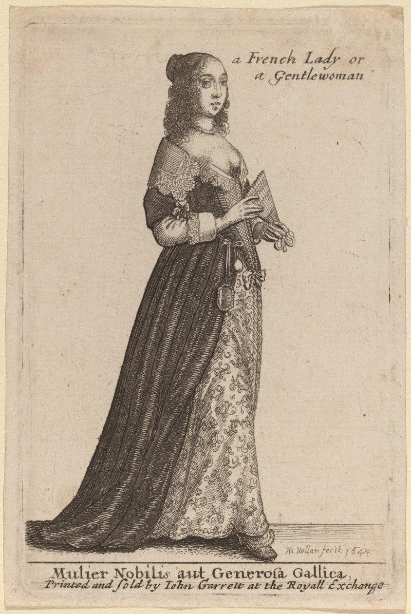 Mulier Nobilis aut Generosa Gallica von Wenceslaus Hollar