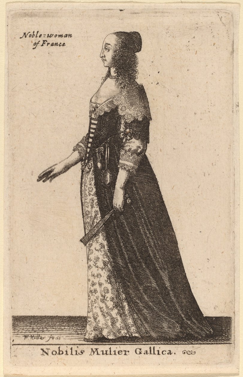 Edle französische Frau von Wenceslaus Hollar