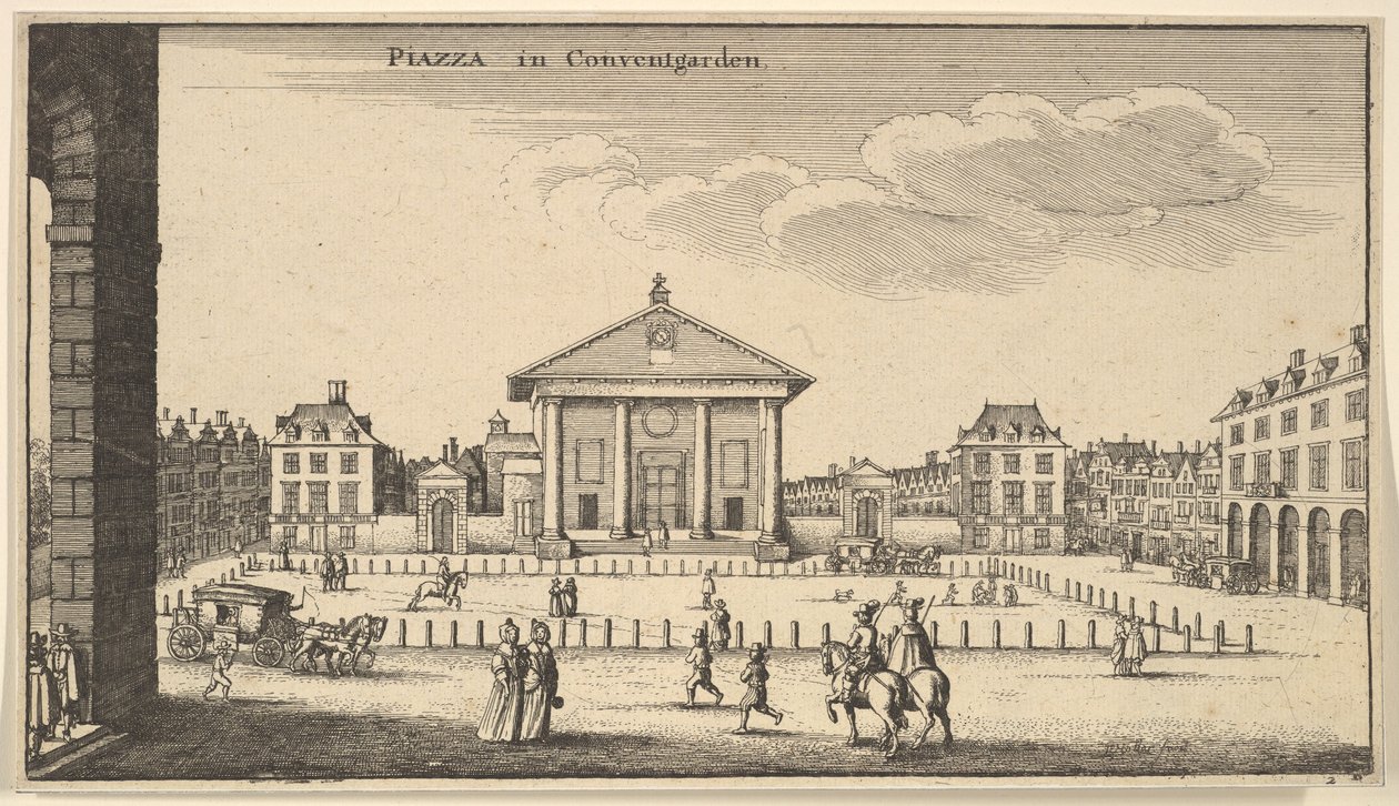 Piazza in Covent Garden, ca. 1647 von Wenceslaus Hollar