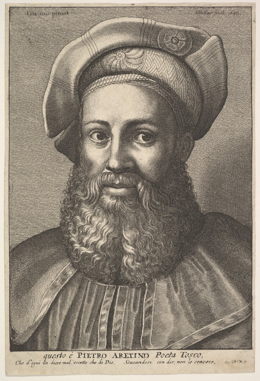 Pietro Aretino, 1640 von Wenceslaus Hollar