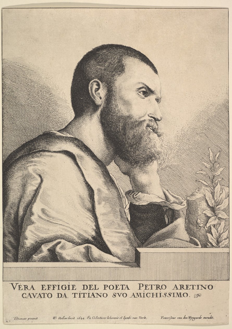 Pietro Aretino von Wenceslaus Hollar