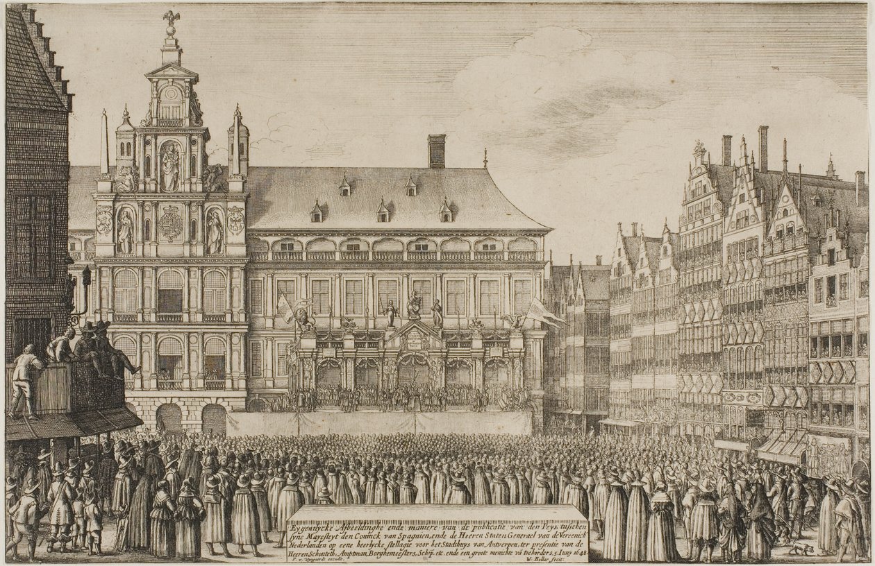 Proklamation des Vertrags von Münster von Wenceslaus Hollar