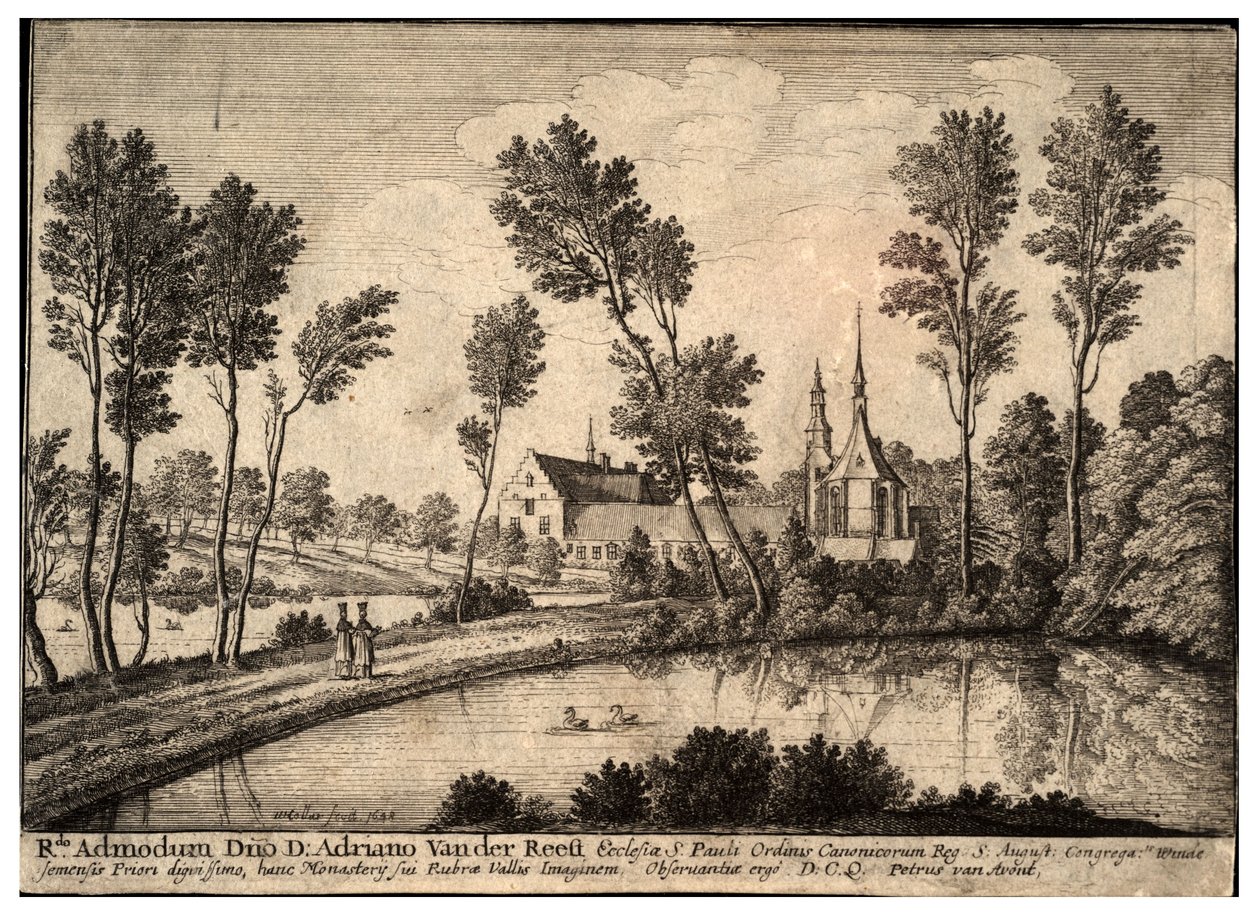 Abtei Rothendael. Zustand 1 von Wenceslaus Hollar