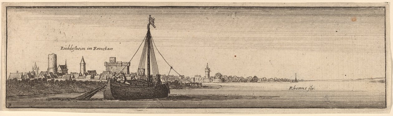 Rüdesheim, um 1632-1636 von Wenceslaus Hollar