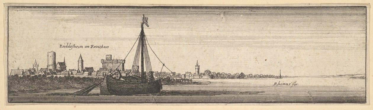 Rüdesheim, 1642-44 von Wenceslaus Hollar