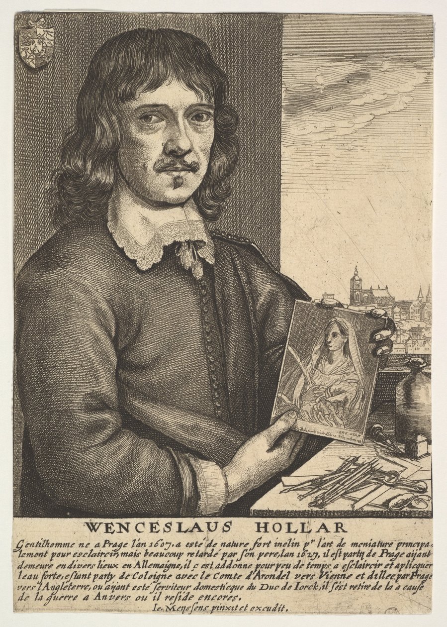 Selbstporträt von Wenceslaus Hollar