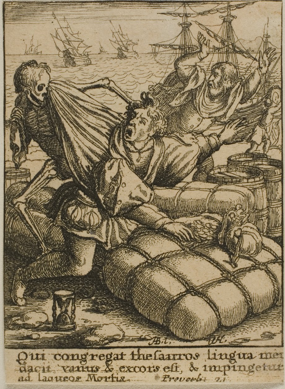 Der Kaufmann und der Tod von Wenceslaus Hollar