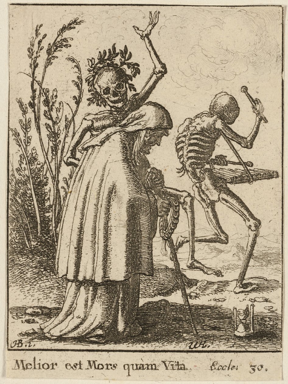 Die alte Frau und der Tod von Wenceslaus Hollar
