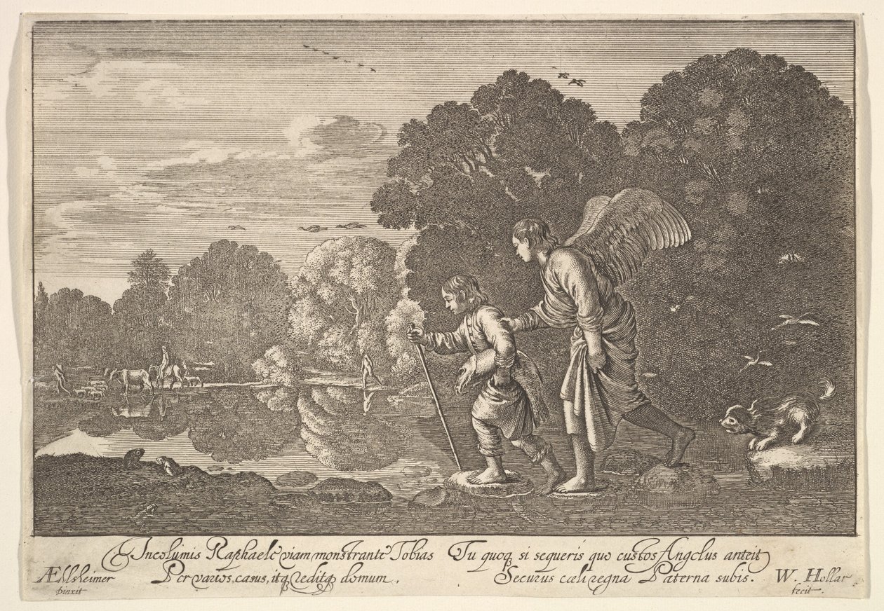 Tobias und der Engel, 1644-52 von Wenceslaus Hollar