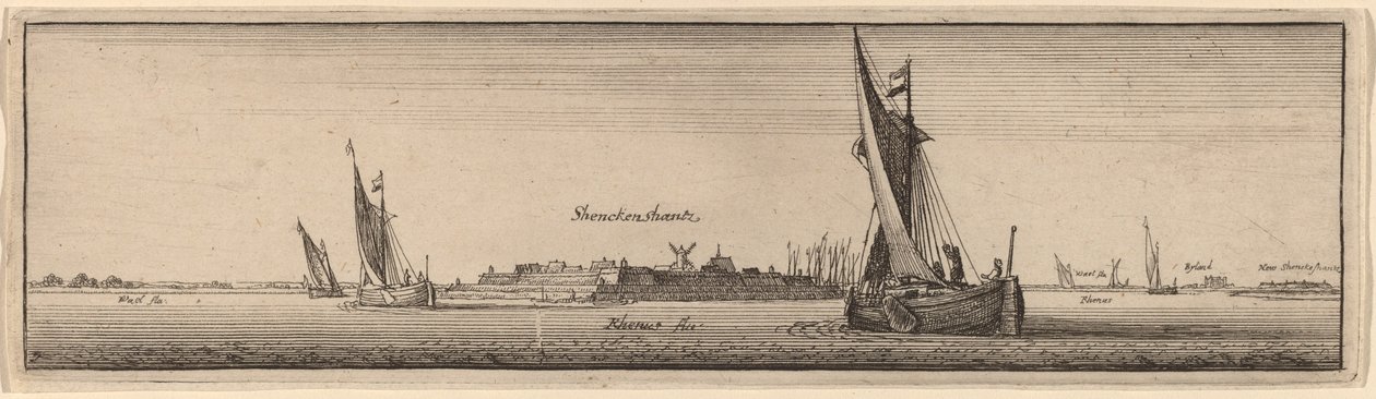 Ansicht von Shenckenschantz von Wenceslaus Hollar