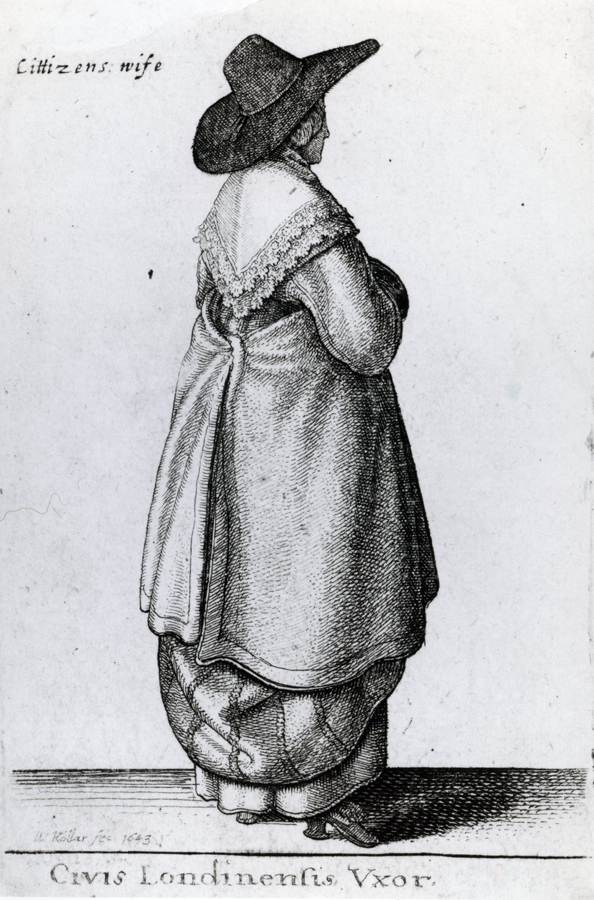 Ehefrau eines Bürgers von London, 1643 von Wenceslaus Hollar