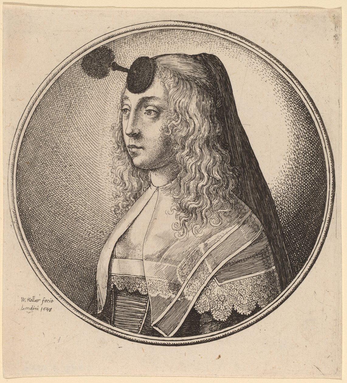 Frau aus Antwerpen von Wenceslaus Hollar