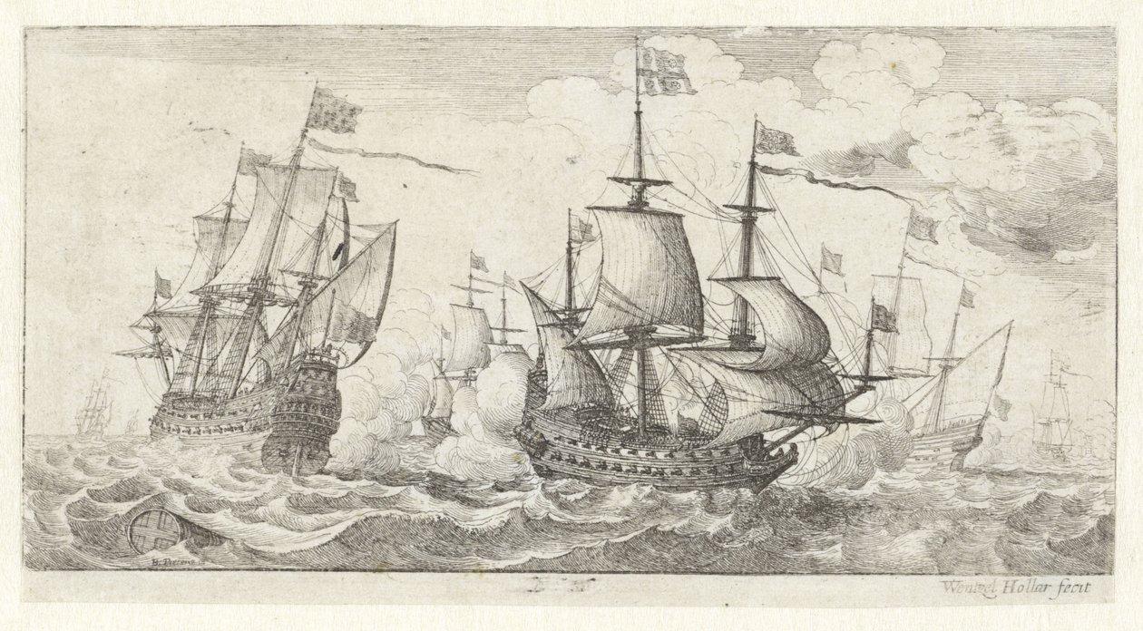 Seeschlacht von Wenceslaus Hollar