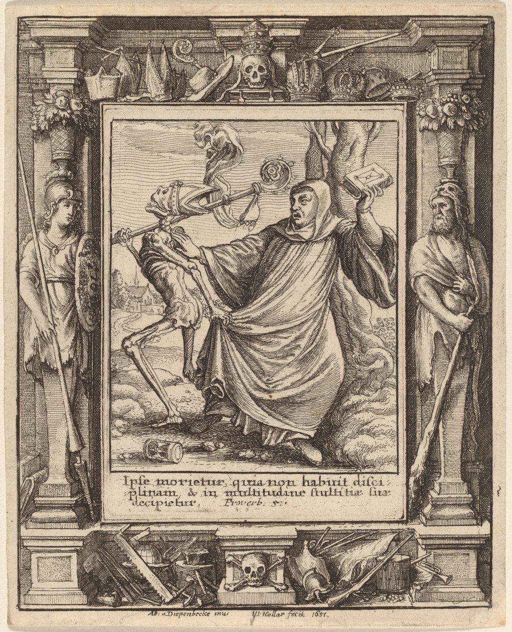 Abt von Wenceslaus Hollar after Hans Holbein the Younger after Abraham van Diepenbeeck