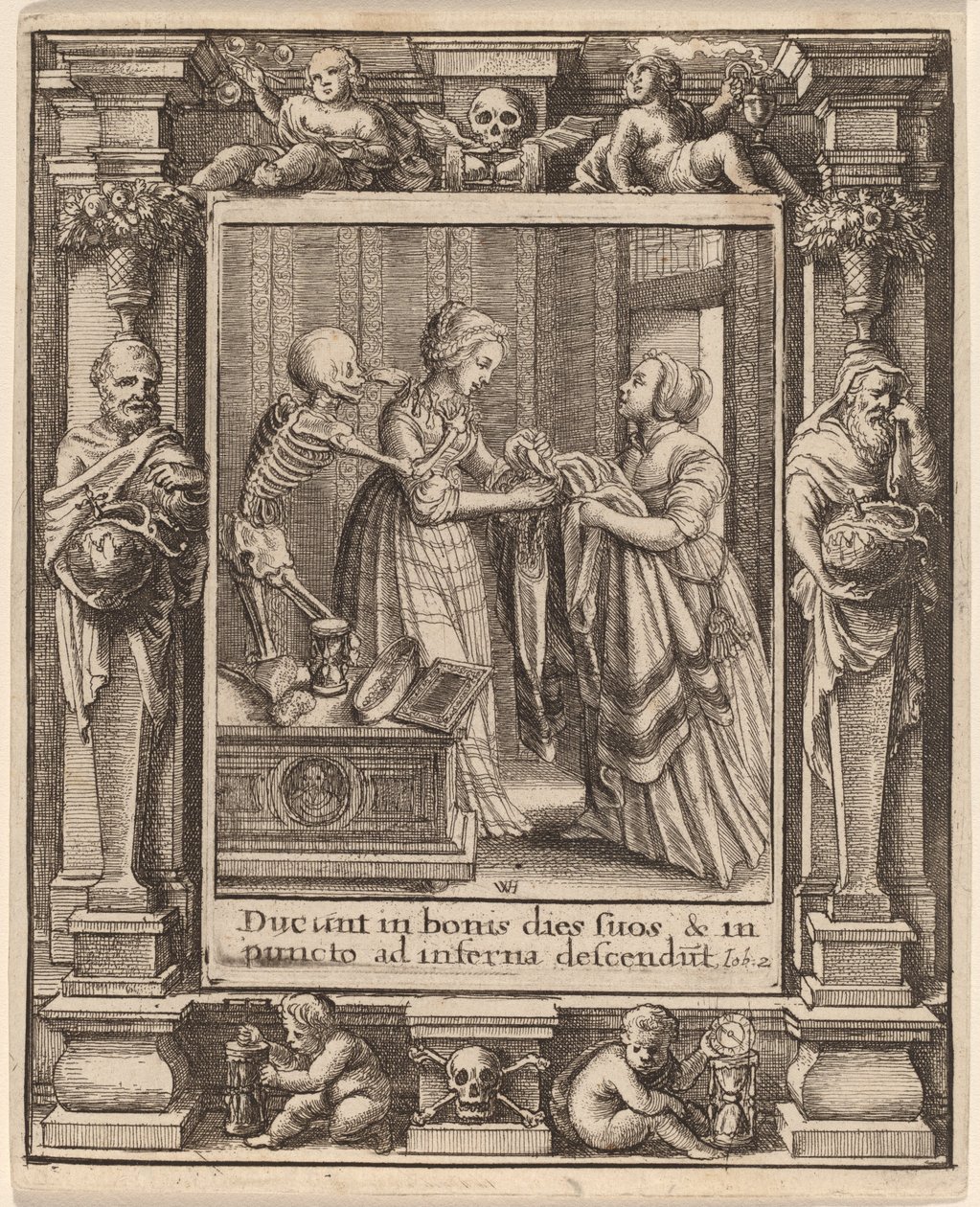 Braut von Wenceslaus Hollar after Hans Holbein the Younger after Abraham van Diepenbeeck
