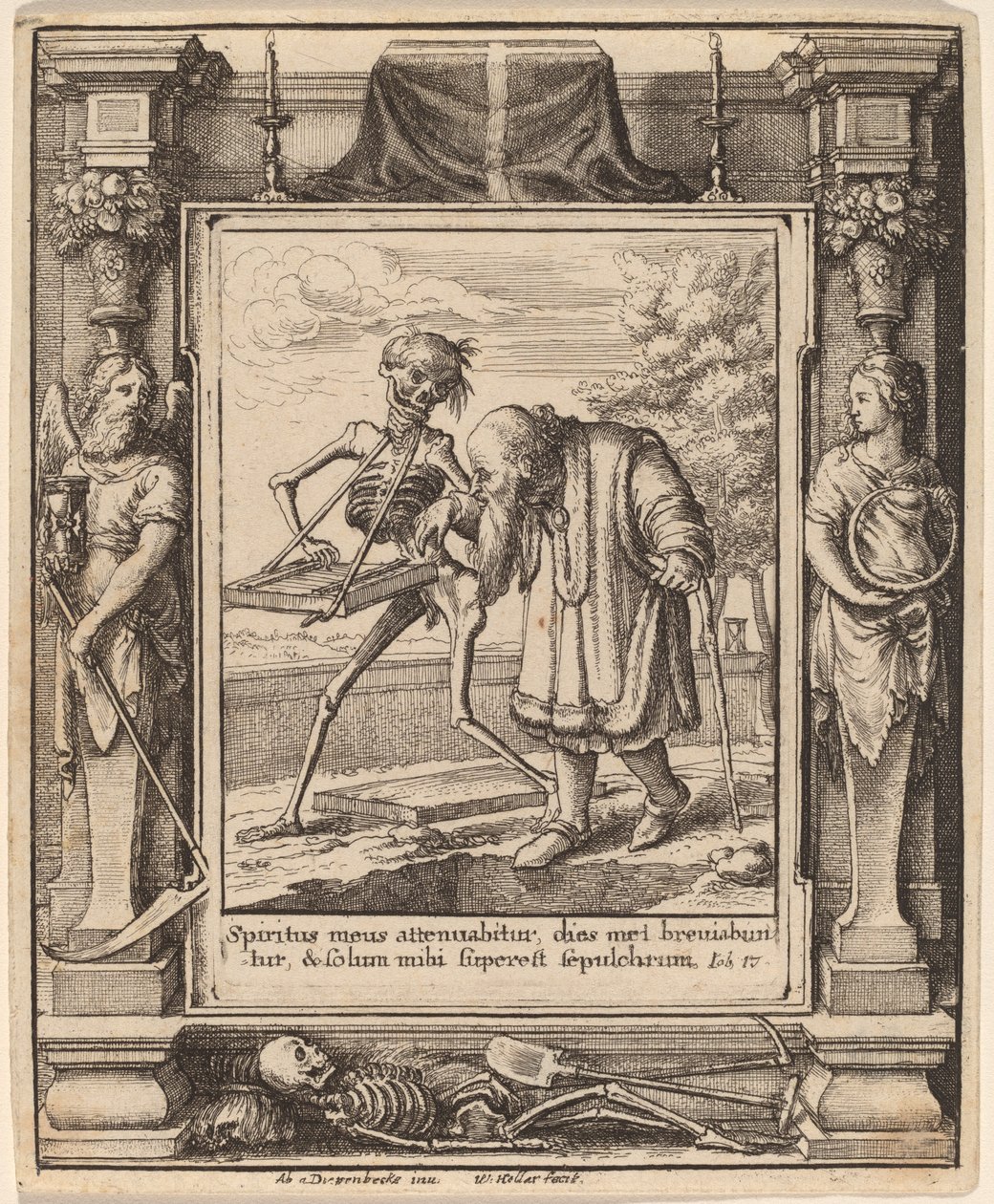 Alter Mann von Wenceslaus Hollar after Hans Holbein the Younger after Abraham van Diepenbeeck