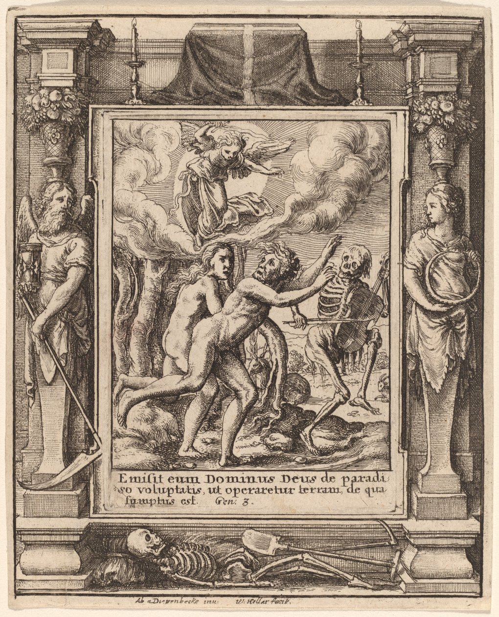 Das verlorene Paradies von Wenceslaus Hollar after Hans Holbein the Younger after Abraham van Diepenbeeck