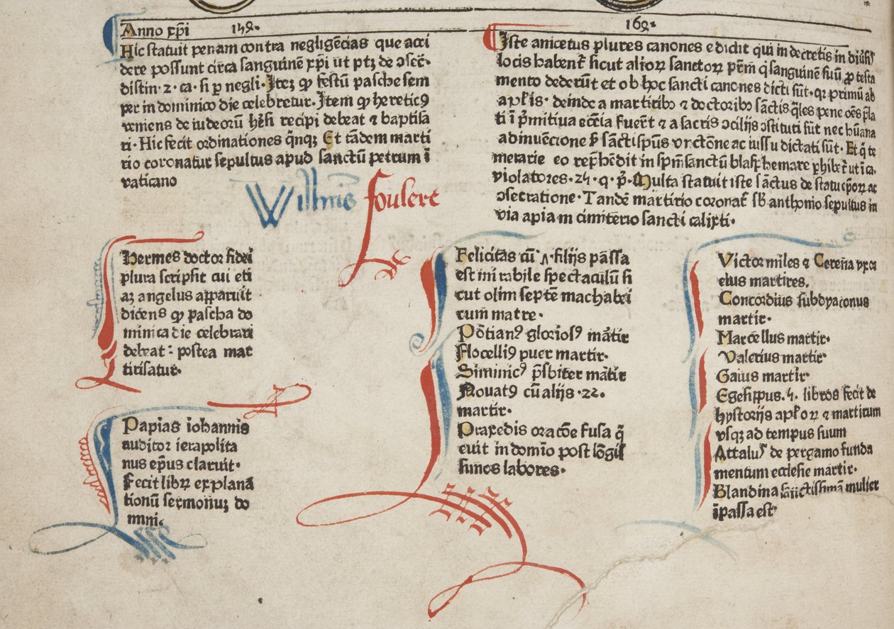 Fol 30 verso, (Detail), Fasciculus Temporum von Werner Rolevinck