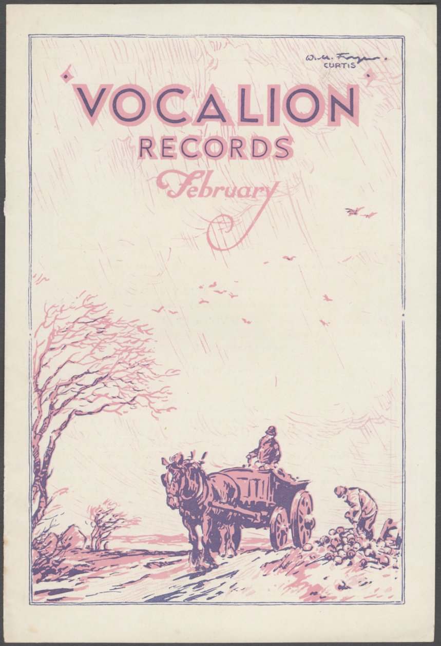 Vocalion Records Bulletin von Wilfred Fryer, Curtis Advertising Agency