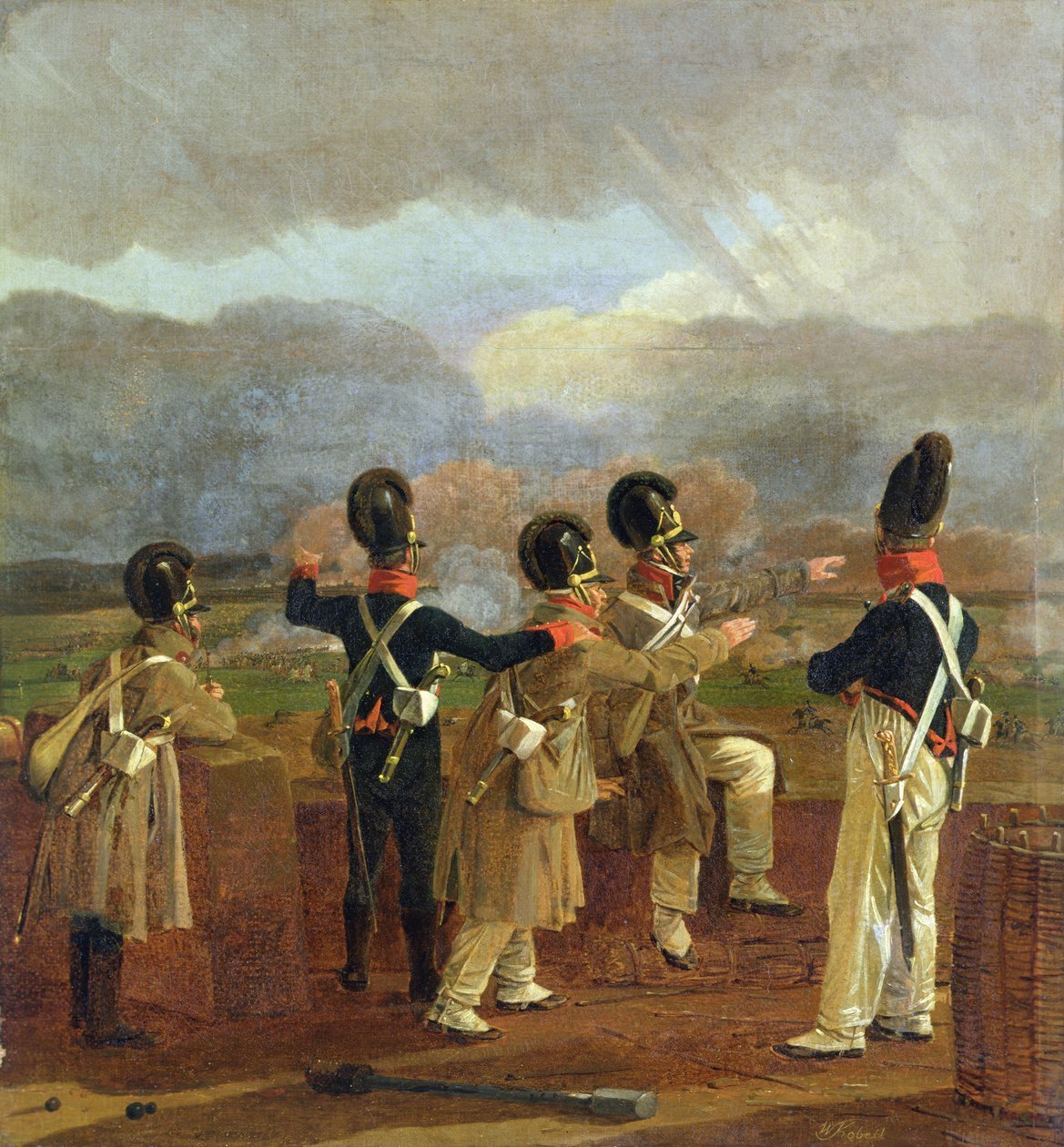 Soldaten auf den Wällen, ca. 1809 von Wilhelm Alexander Kobell