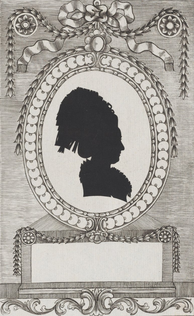 Silhouette von Gräfin Enzenberg, Stiftsfräulein von Wilhelm Ackermann