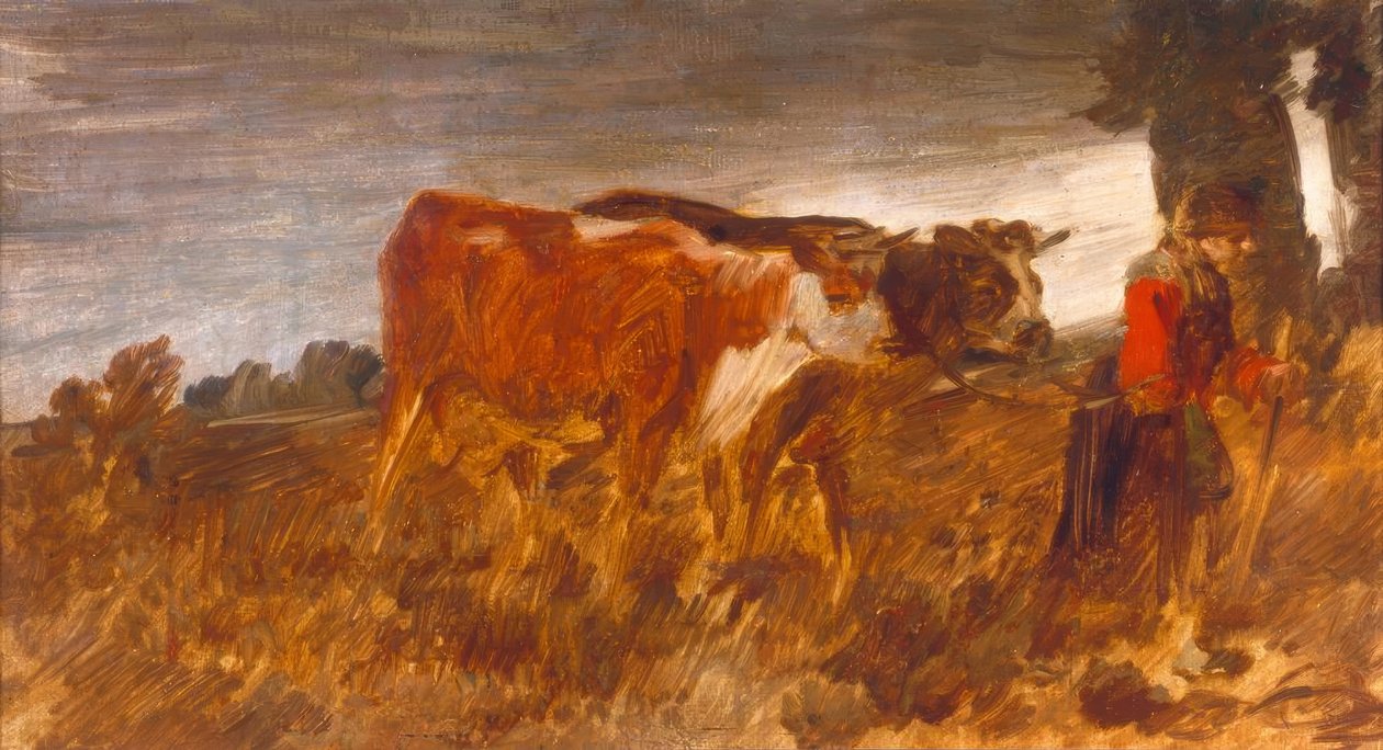 Bäuerin mit Kühen von Wilhelm Busch