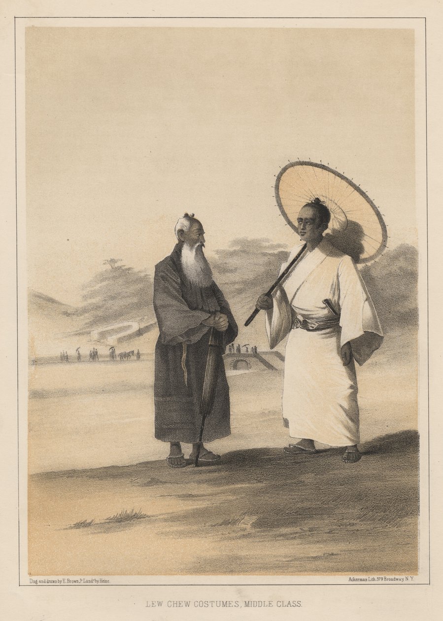 Lew Chew Kostüme, Mittelschicht, 1855 von Wilhelm Joseph Heine