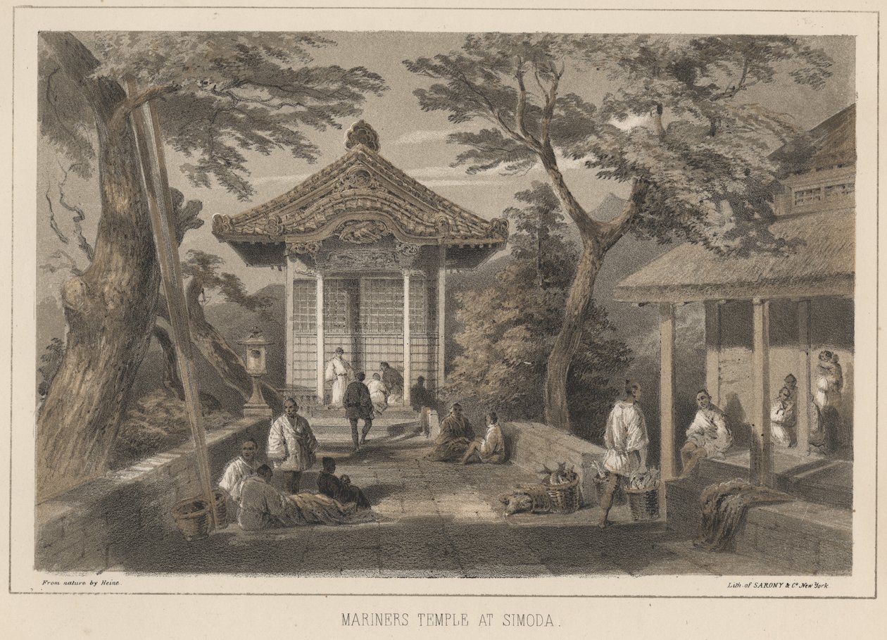 Mariners Tempel in Simoda, 1855 von Wilhelm Joseph Heine
