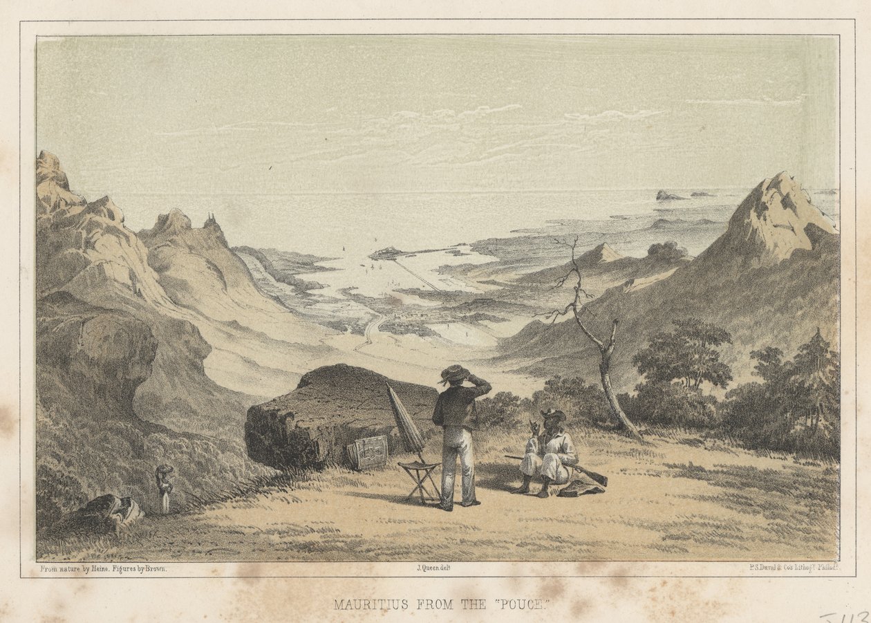 Mauritius vom Pouce, 1855 von Wilhelm Joseph Heine
