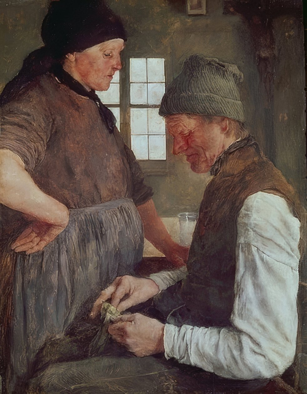 Der Spargroschen. 1879 von Wilhelm Maria Hubertus Leibl