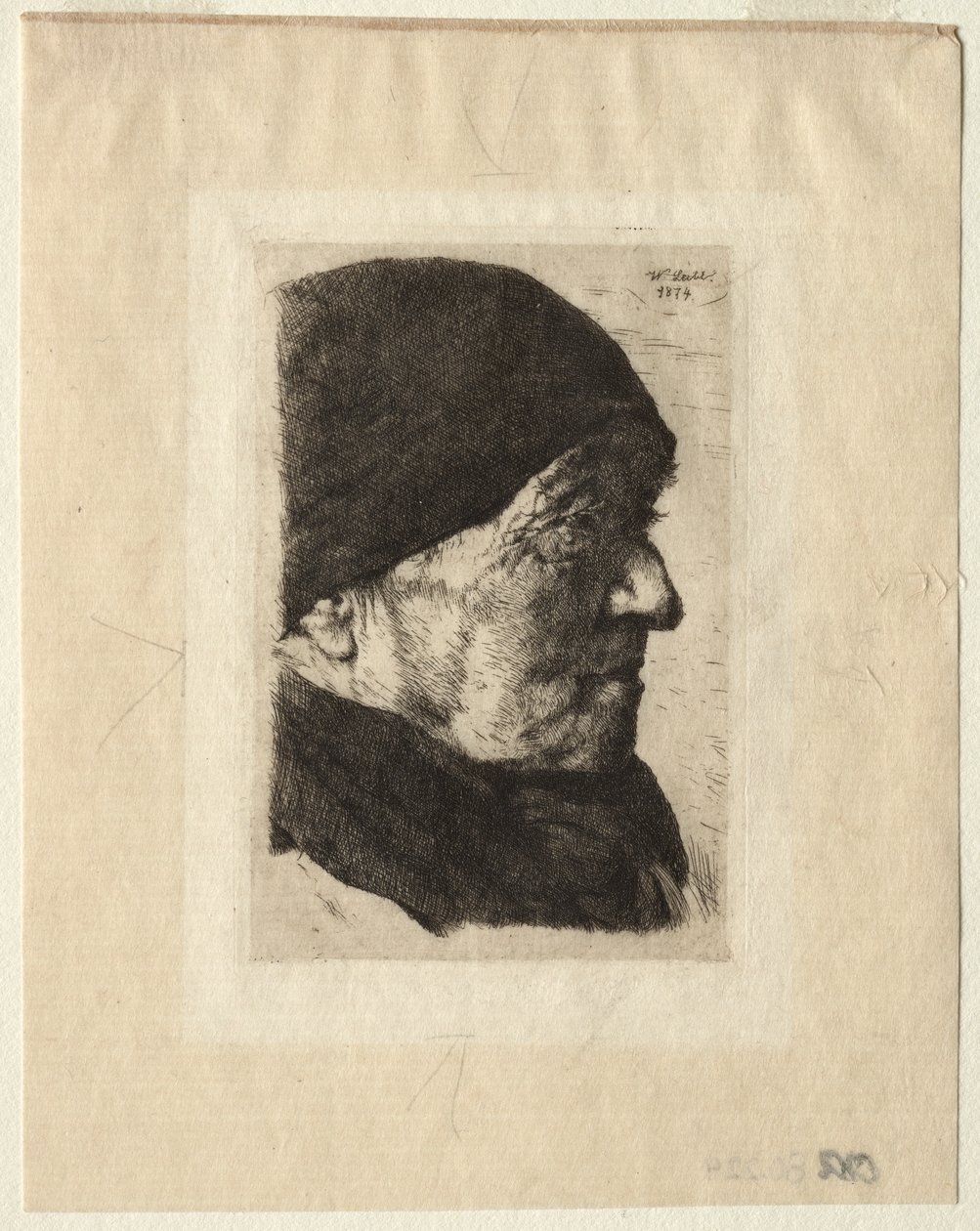 Kopf eines Bauern von Wilhelm Maria Hubertus Leibl