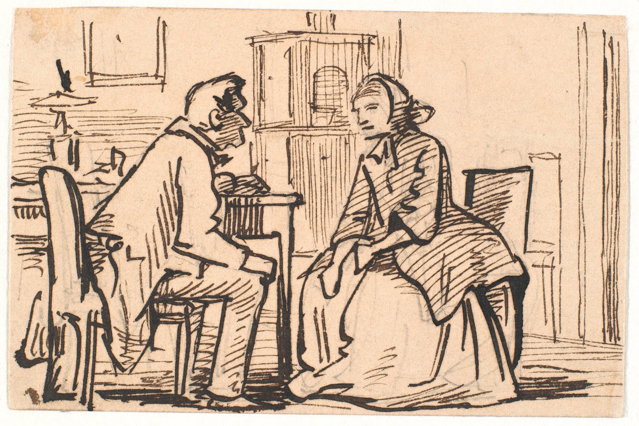 Der Besuch der Witwe von Wilhelm Marstrand