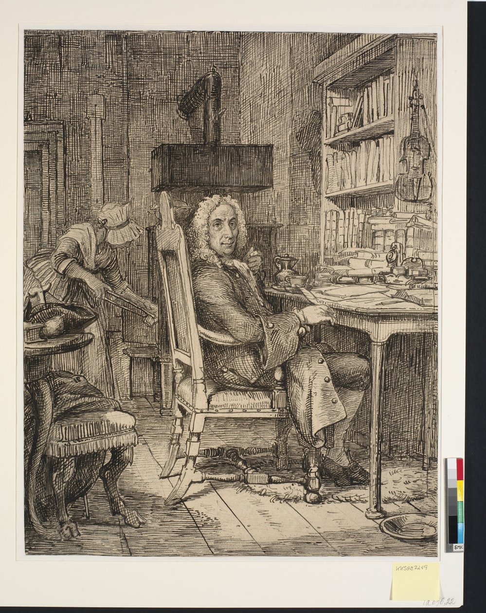 Holberg schreibt seine Episteln von Wilhelm Marstrand