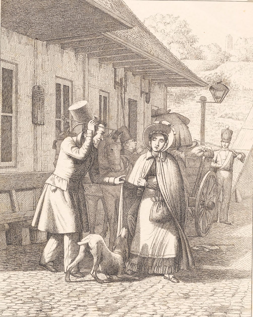 Szene vor einem Konsumstand von Wilhelm Marstrand