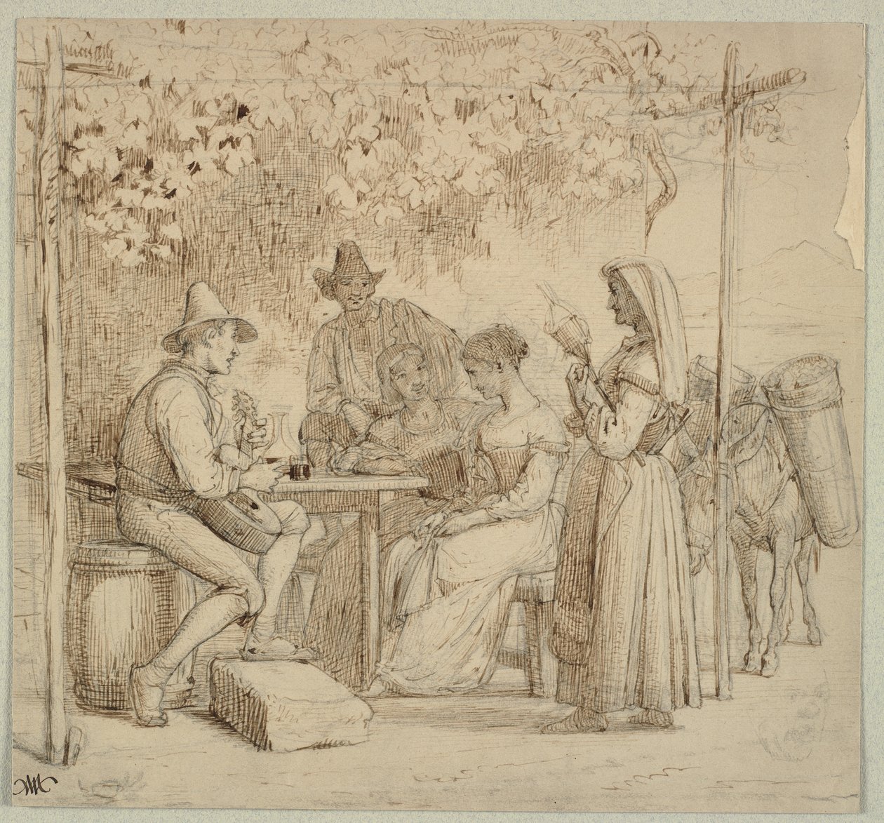 Vor einer Käserei von Wilhelm Marstrand