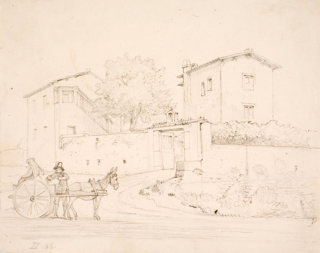 Eselskarren vor Porta del Popolo von Wilhelm Marstrand