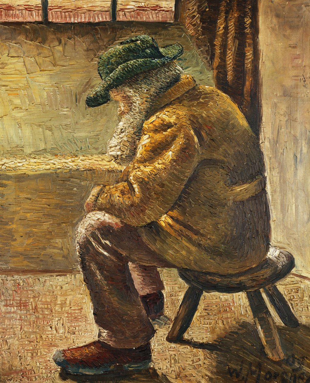 Sitzende Figur, 1909 von Wilhelm Morgner