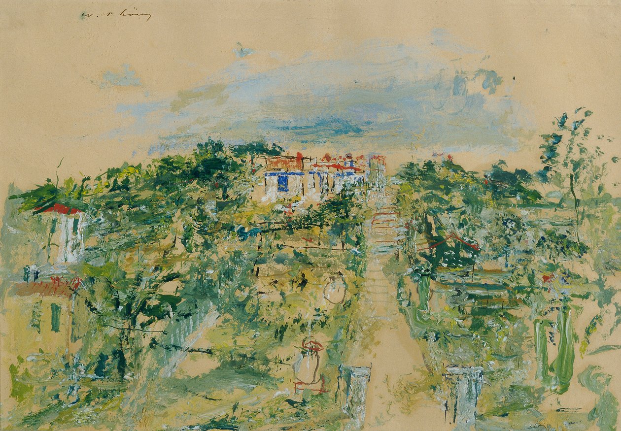 Straße in Sanary-sur-Mer von Wilhelm Thöny