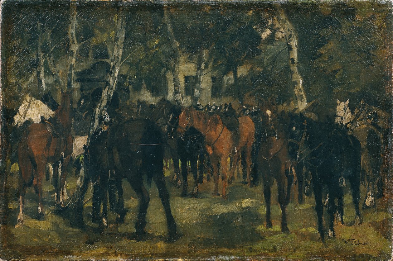 Abgesessene Kürassiere von Wilhelm Trübner