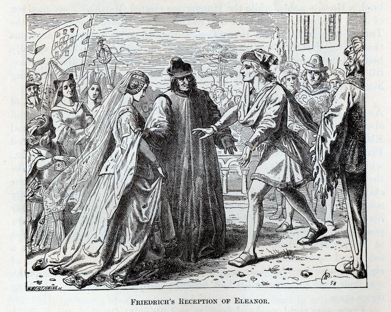 Friedrichs Empfang von Eleonore, 1882 von Wilhelm Werthmann