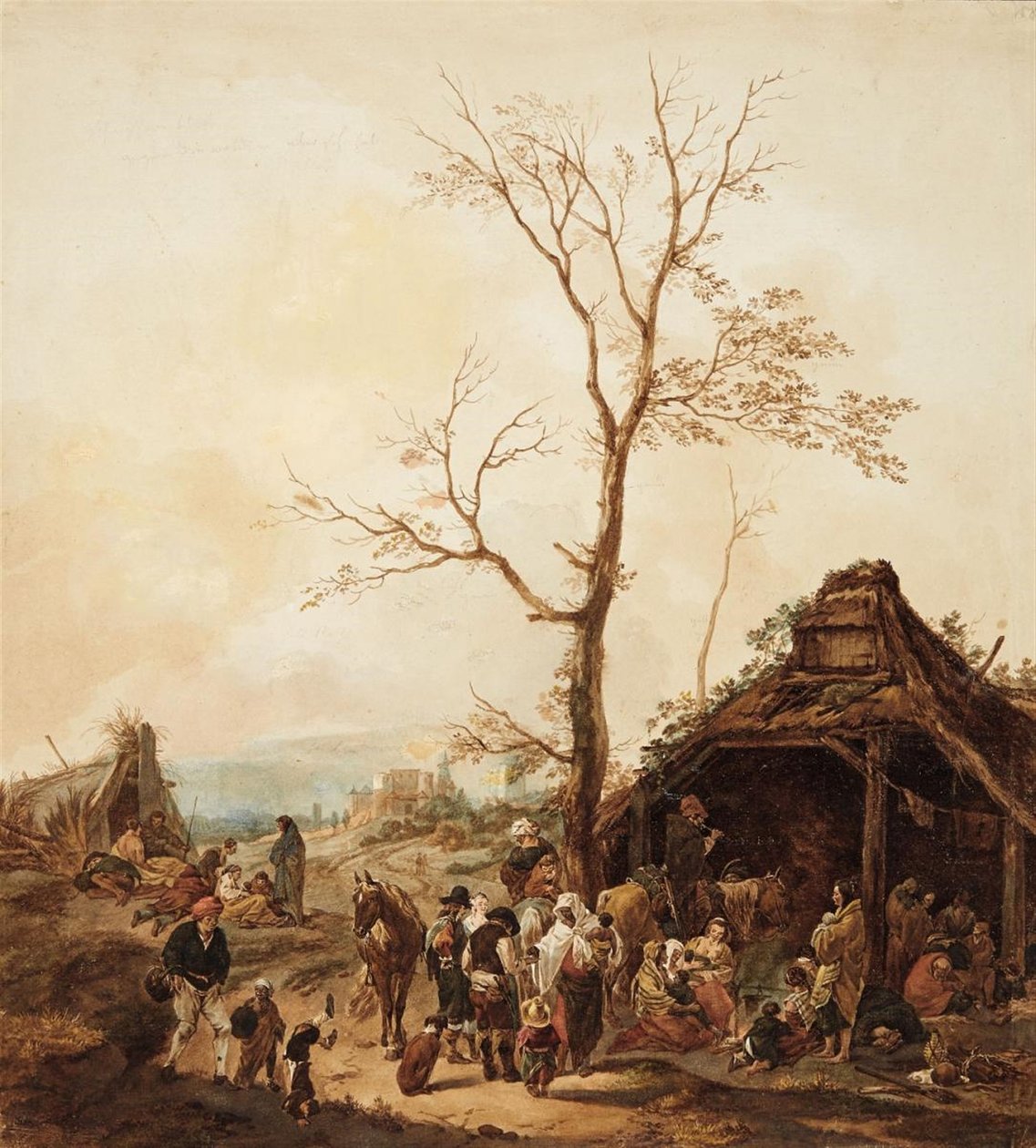 Ein Bettler bei einer Stadt von Wilhelm von Kobell
