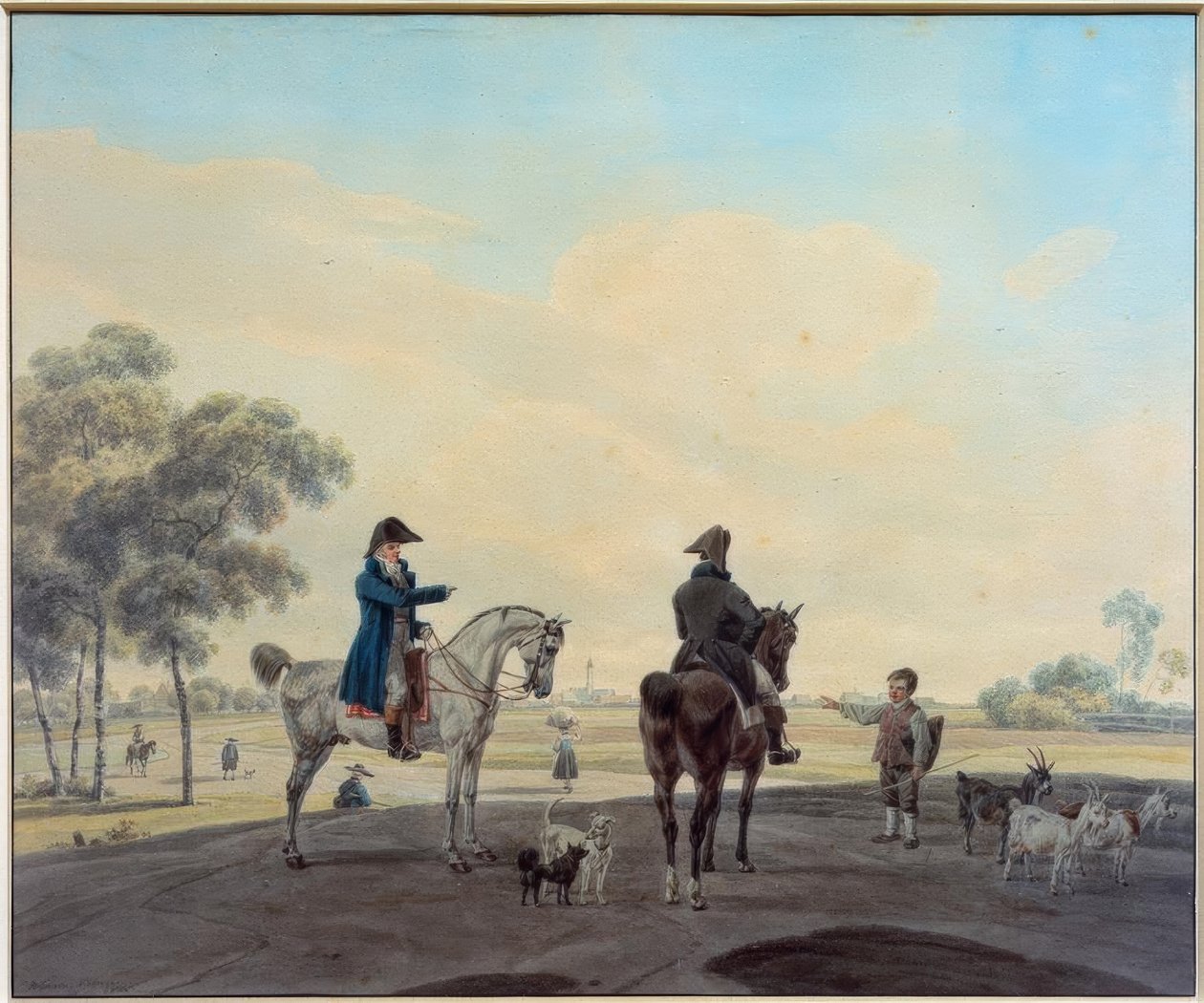 Zwei Reiter vor einer Landschaft von Wilhelm von Kobell