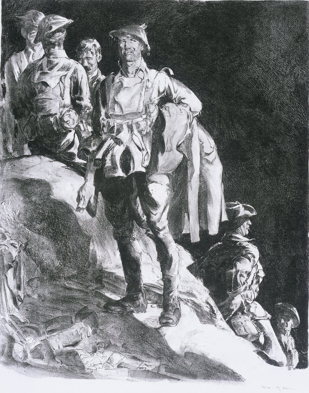 Kompanie wartet auf Ablösung, die Raupe, in der Nähe von Ville-sur-Ancre, 1918 von Will Dyson