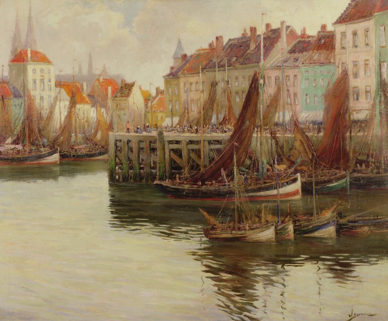 Hafen von Ostende von Willem Bataille