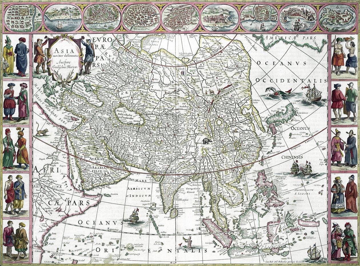 Asia noviter delineata, 1617 von Willem Janszoon Blaeu