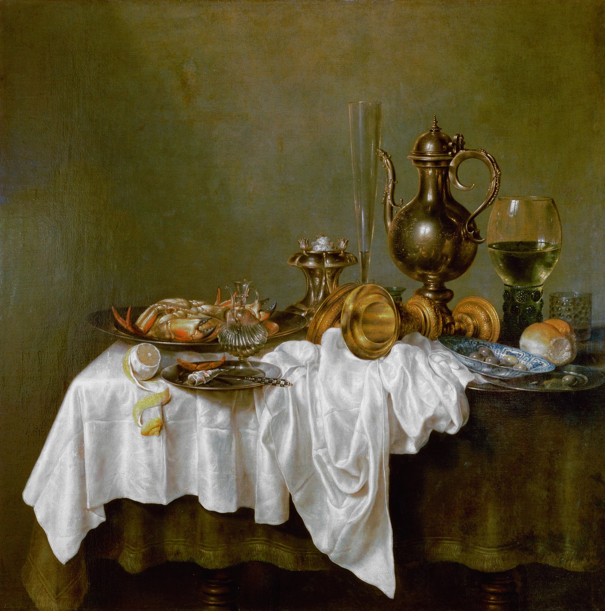 Frühstücksstillleben mit Krabbe von Willem Claesz. Heda